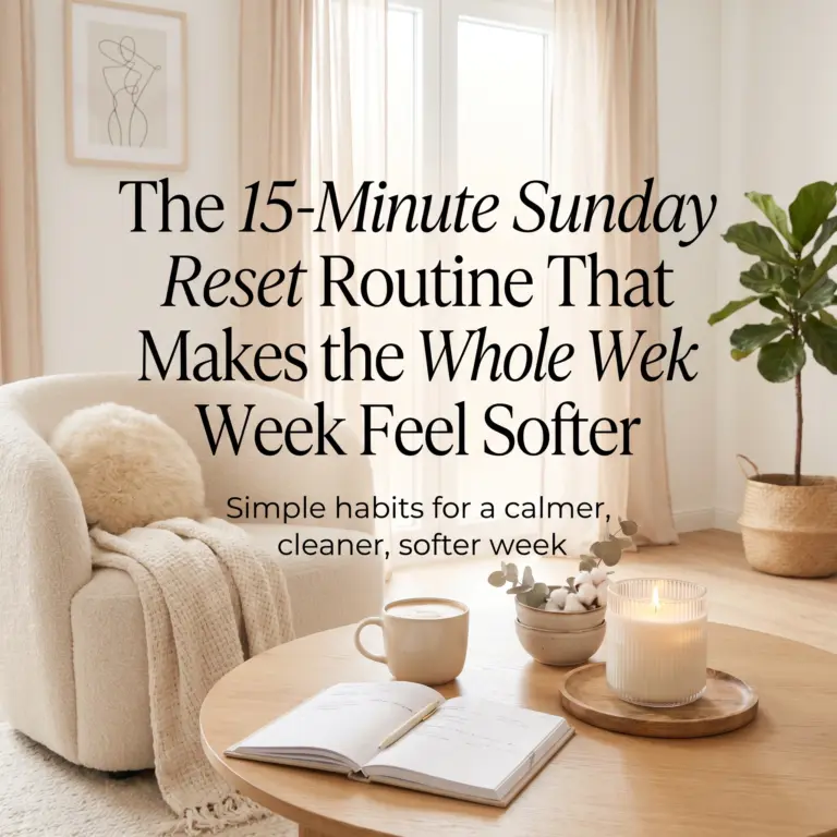 The 15-Minute Sunday Reset Routine That Makes the Whole Week Feel Softer"