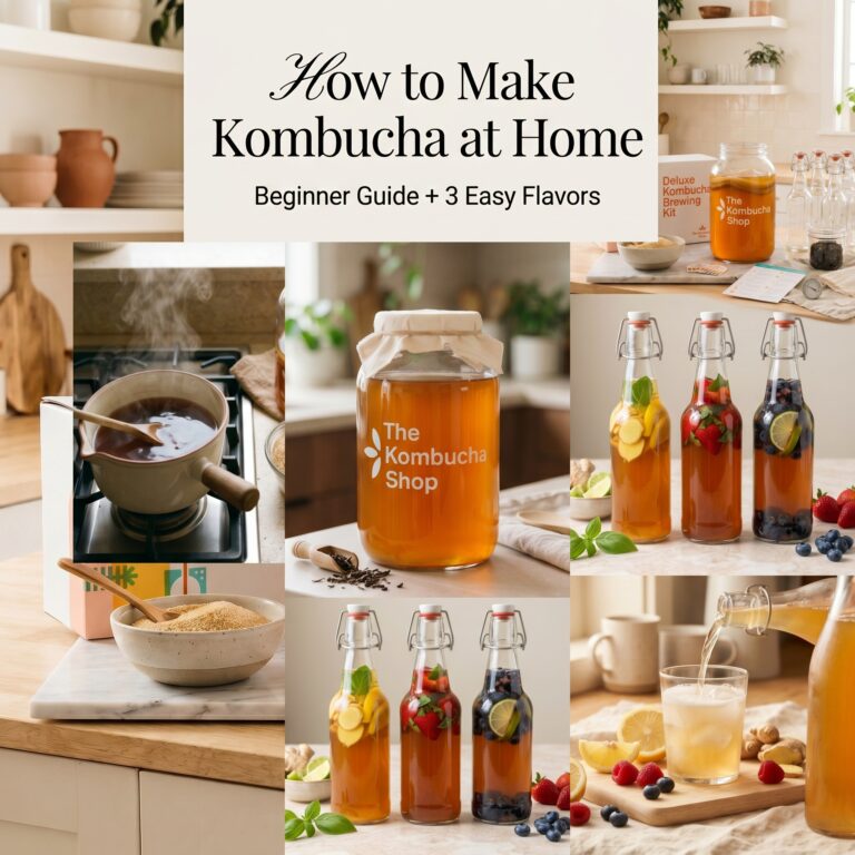 How to Make Kombucha at Home: A Beginner-Friendly Guide + 3 Easy Flavor Ideas